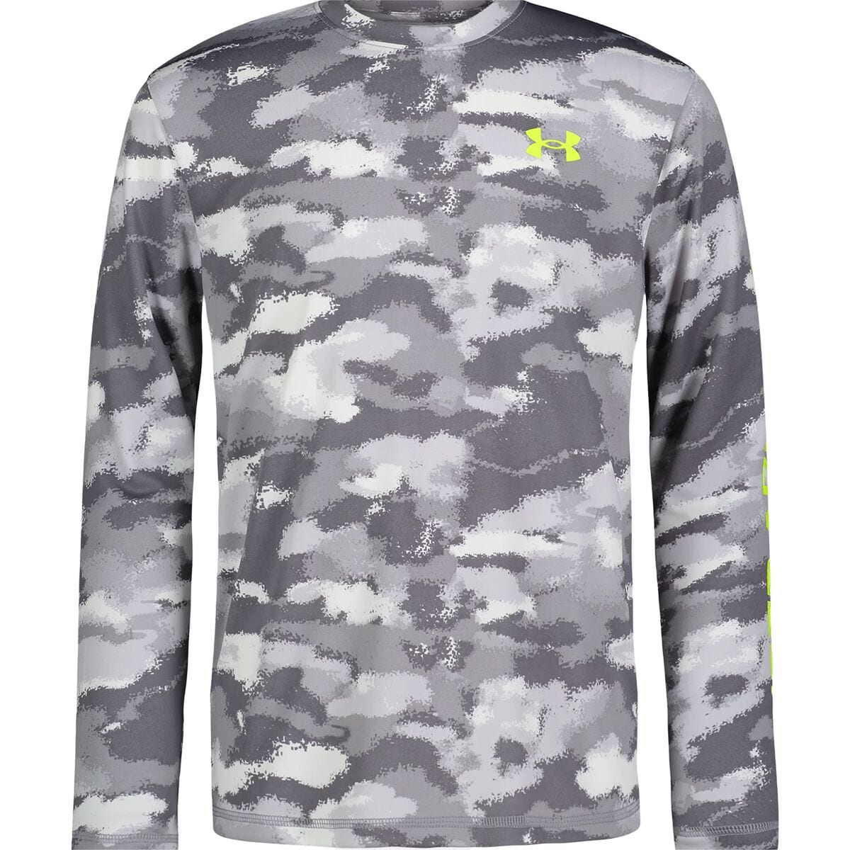 Under Armour Boys' Dissolve Camo Logo UPF Long-Sleeve Shirt